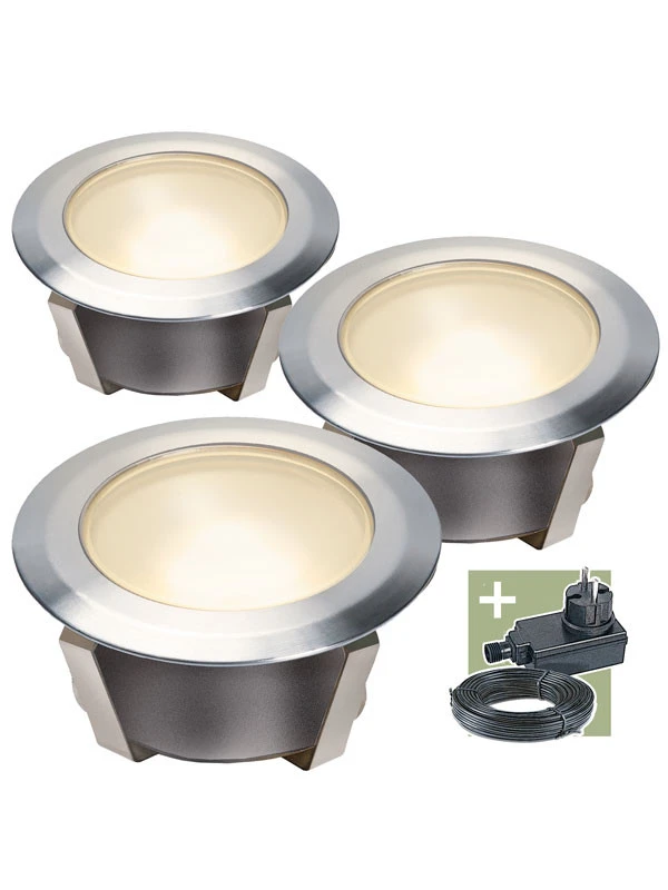 Einbauleuchten Komplettset 'Olan 40' Von Ludeco (Art.Nr. PL6001) 3 Einbauleuchten Komplettset 'Olan 40' Von Ludeco (Art.Nr. PL6001)