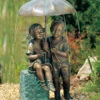 Bronzefigur Regenschirmkapriole Mit Bronzesockel (Art.Nr. 88476) -Giardino 24 regenschirm bronze 1280x1280